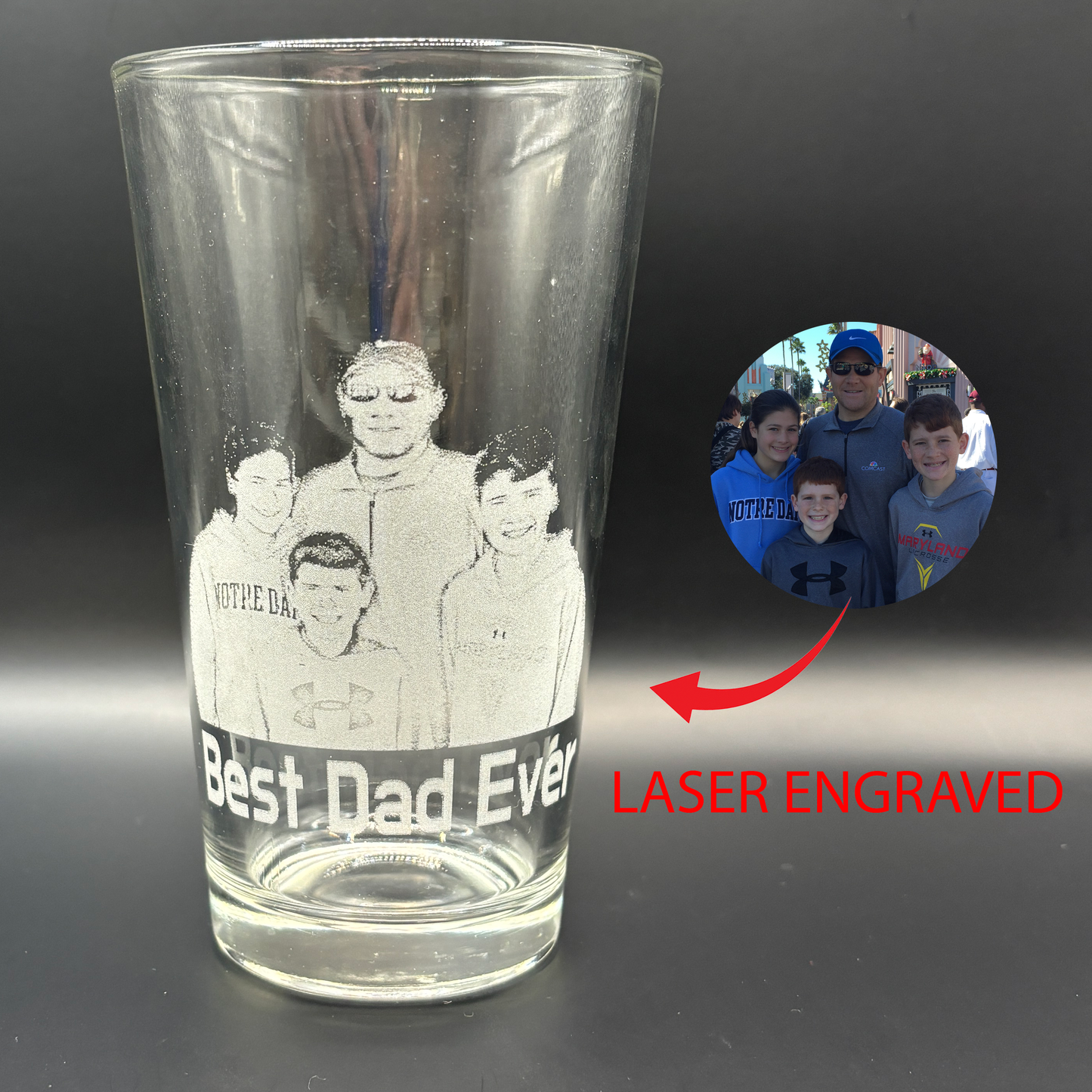 Custom Picture on Pint Glass