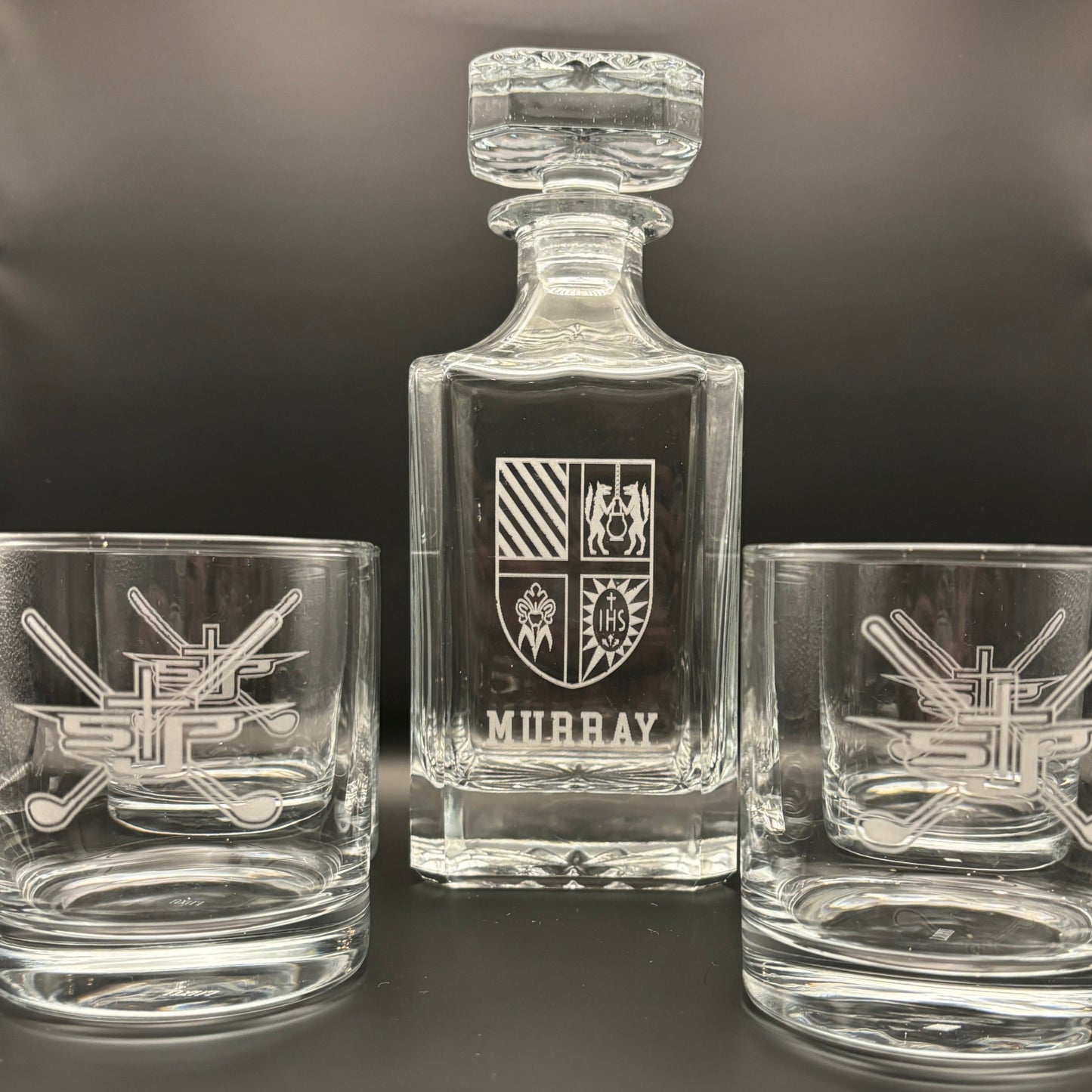 Etched Whiskey Decanter